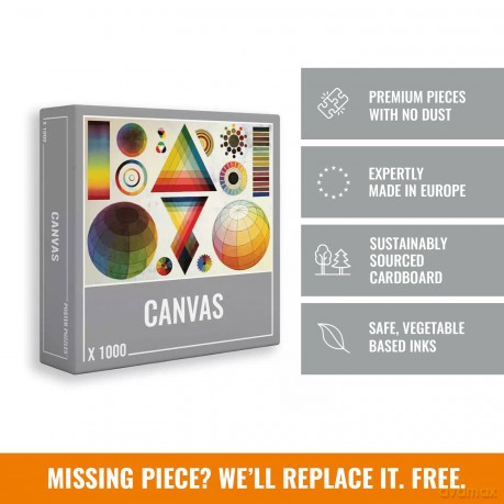 Cloudberries Canvas Puzzle, Colourful 1000 Piece Gradient Jigsaw Puzzle, Fun 1000 Piece Puzzles for Adults, Easy Jigsaw Puzzles, Colour Theory Puzzle [PUZZLE]