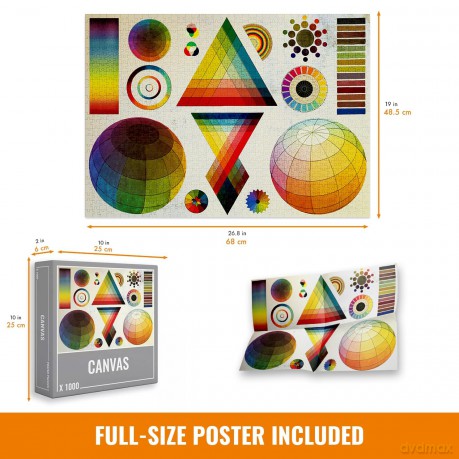 Cloudberries Canvas Puzzle, Colourful 1000 Piece Gradient Jigsaw Puzzle, Fun 1000 Piece Puzzles for Adults, Easy Jigsaw Puzzles, Colour Theory Puzzle [PUZZLE]