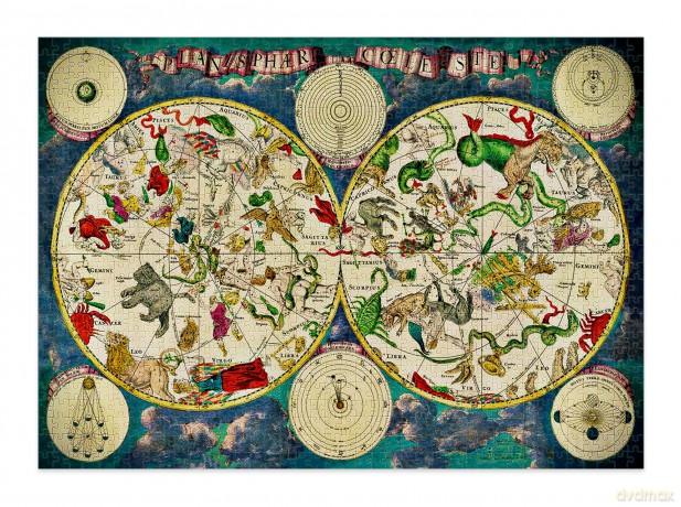 Cloudberries Celestial Jigsaw - 1000 Piece Jigsaw Puzzles for Adults with Vintage Astronomy, Star Map and Constellation Theme, Space Puzzles 1000 Pieces, Starry Night Puzzle [PUZZLE]