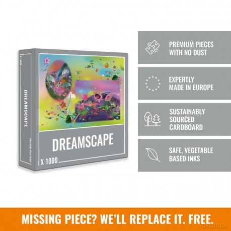 Cloudberries Dreamscape Puzzle - Vivid 1000-Piece Colour Gradient Puzzle for Adults with Trippy, Psychedelic Theme. Made in Europe [PUZZLE]