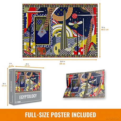 Cloudberries Egyptology Puzzle, 1000 Piece Ancient Egypt Jigsaw Puzzle for Adults, Egyptian Gifts for Adults, Pyramid Puzzle, Archaeology Puzzles, History Puzzles [PUZZLE]