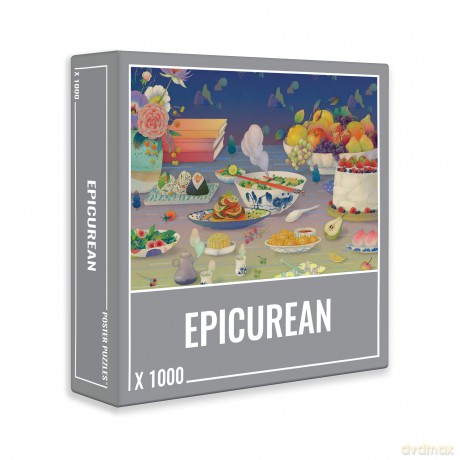 Cloudberries Epicurean Puzzle, 1000 Piece Food Jigsaw Puzzles for Adults, Fruit Puzzle 1000 Pieces with Dreamy Blue, Yellow and Pink Colours [PUZZLE]