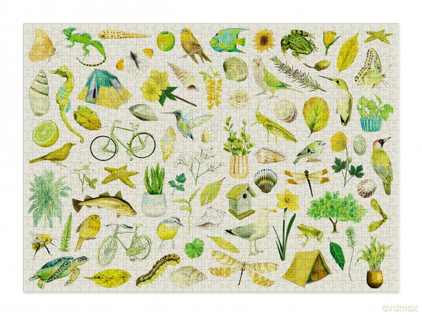 Cloudberries Green Puzzle, 1000 Piece Jigsaw Puzzles, Puzzles for Adults, Jigsaws 1000 Pieces for Adults, Puzzle Presents for Adults, Green Puzzle with Animals, Flowers, Plants and Nature Scenes [PUZZLE]