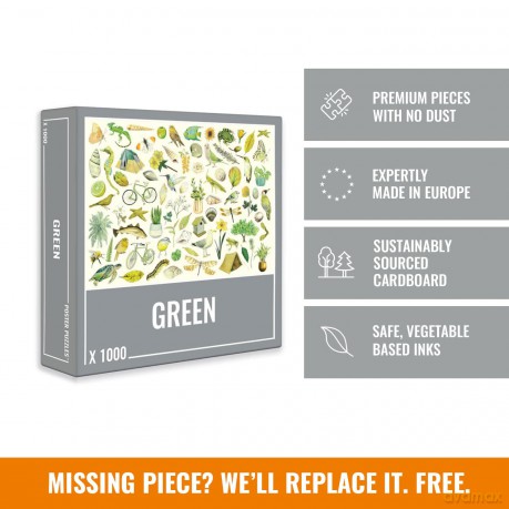 Cloudberries Green Puzzle, 1000 Piece Jigsaw Puzzles, Puzzles for Adults, Jigsaws 1000 Pieces for Adults, Puzzle Presents for Adults, Green Puzzle with Animals, Flowers, Plants and Nature Scenes [PUZZLE]