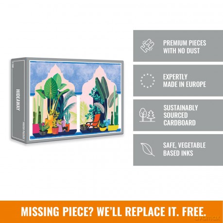 Cloudberries Hideaway - Fun, Modern 500-Piece Jigsaw Puzzle for Adults Featuring a Cool Houseplant and Cactus Theme [PUZZLE]