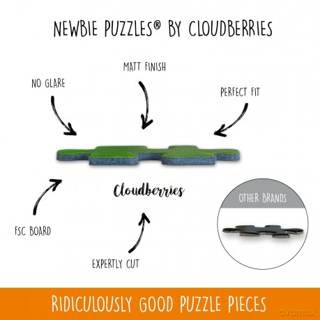Cloudberries Jumble Puzzle - Cute, Modern 50 Piece Puzzle for Kids | Jigsaw Puzzles for 4+ Year Olds | Large Piece Jigsaw Puzzles for Kids (Also Suitable as Large Piece Puzzles for Adults) [PUZZLE]