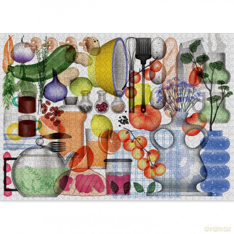 Cloudberries Kitchen Jigsaw Puzzle, Random Cut 1000 Piece Jigsaw Puzzles for Adults, Small Batch by Cloudberries [PUZZLE]