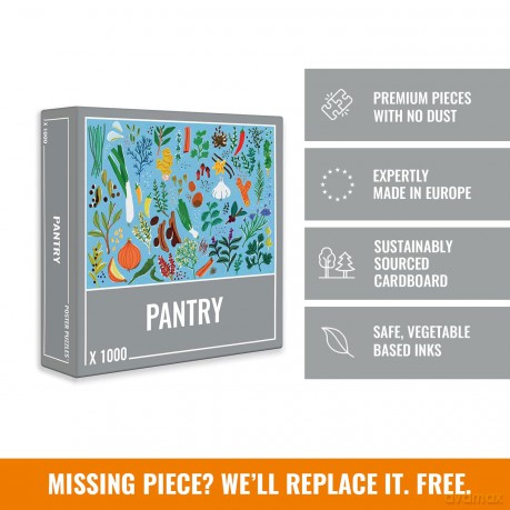 Cloudberries Pantry Puzzle - Premium, 1000 Piece Jigsaw Puzzle for Adults, Made in Europe. Great Kitchen Wall Decor or as a Gift for Cooks! [PUZZLE]