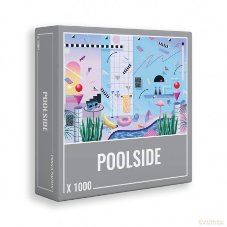 Cloudberries Poolside Puzzle, Premium 1000 Piece Jigsaw Puzzles for Adults with Cool, Retro 1980s Swimming Pool Design, Holiday Puzzles, Summer Puzzles [PUZZLE]