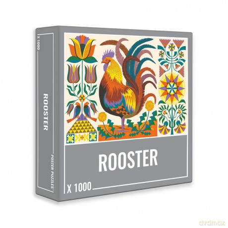 Cloudberries Rooster Puzzle - Beautifully Illustrated 1000-Piece Chicken Jigsaw Puzzle for Adults, Featuring Flowers, Birds and Vivid Orange and Yellow Colours, Bird Puzzles for Adults 1000 Pieces [PUZZLE]