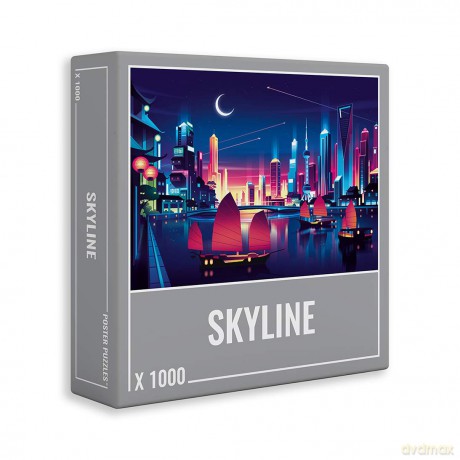 Cloudberries Skyline Puzzle, Hard 1000 Piece Jigsaw Puzzles for Adults with Cool Neon Colours, Difficult Puzzles, City Puzzles for Adults 1000 [PUZZLE]
