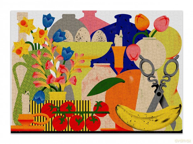 Cloudberries Still Life Jigsaw Puzzle - Premium 1000 Piece Fine Art Jigsaw Puzzle for Adults by Cloudberries, With Beautiful Flowers and Cool Collage Effect [PUZZLE]