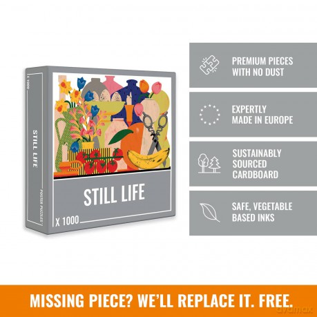 Cloudberries Still Life Jigsaw Puzzle - Premium 1000 Piece Fine Art Jigsaw Puzzle for Adults by Cloudberries, With Beautiful Flowers and Cool Collage Effect [PUZZLE]