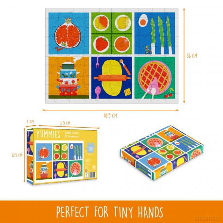 Cloudberries Yummies Puzzle - Modern 100 Piece Food Puzzle for Kids | Jigsaw Puzzles for 6+ Year Olds | Large Piece Jigsaw Puzzles for Kids (Also Suitable as Large Piece Puzzles for Adults) [PUZZLE]