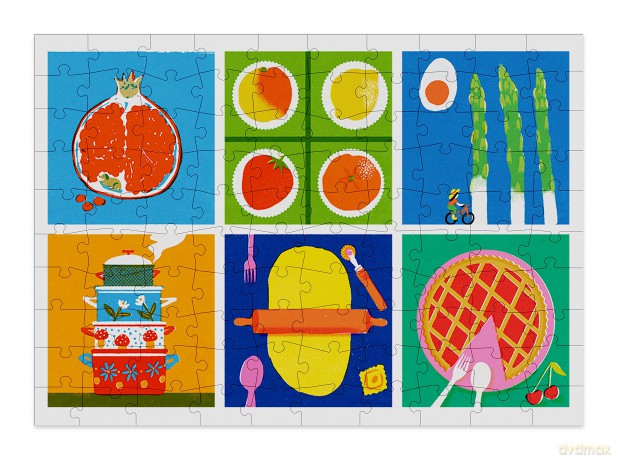Cloudberries Yummies Puzzle - Modern 100 Piece Food Puzzle for Kids | Jigsaw Puzzles for 6+ Year Olds | Large Piece Jigsaw Puzzles for Kids (Also Suitable as Large Piece Puzzles for Adults) [PUZZLE]