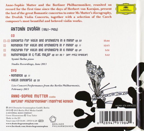 Anne Sophie Mutter: Dvorak Violin Concerto Deluxe [CD]+[DVD]