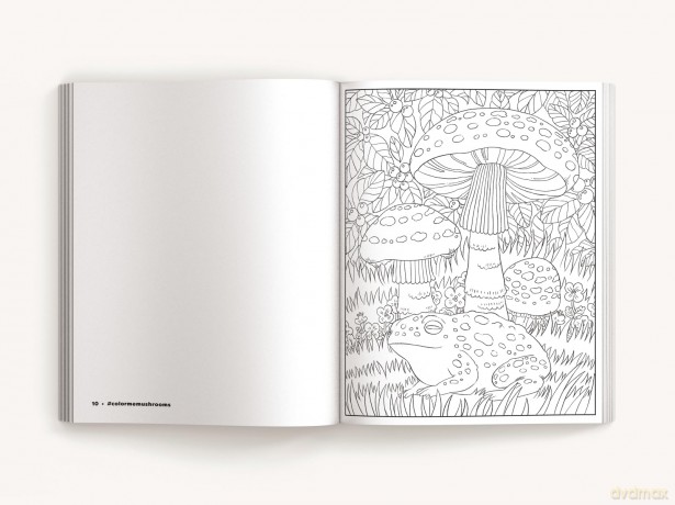 Color Me Mushrooms: A Funky Fungi Coloring Book - Editors of Cider Mill Press [KSIĄŻKA]