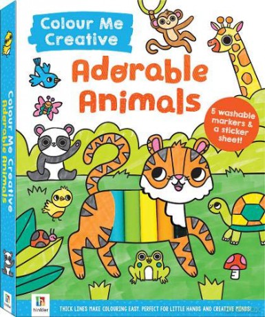 Colour Me Creative: Adorable Animals - Hinkler Pty Ltd [KSIĄŻKA]