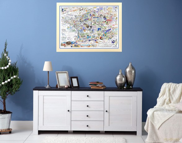 Comical Map Of France, Artwork By Tim Bulmer - 1000 Piece Puzzle For Adults, Large Puzzle 66cm X 50cm In Size. Challenging To Complete But Fun And Humorous. Makes A Great Gift For Birthdays [PUZZLE]