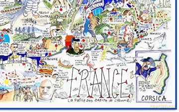 Comical Map Of France, Artwork By Tim Bulmer - 1000 Piece Puzzle For Adults, Large Puzzle 66cm X 50cm In Size. Challenging To Complete But Fun And Humorous. Makes A Great Gift For Birthdays [PUZZLE]