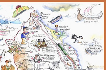 Comical Map Of Northumberland, Artwork By Tim Bulmer - 1000 Piece Puzzle For Adults, Large Puzzle 66cm X 50cm In Size. Challenging To Complete But Fun And Humorous. Makes A Great Gift For Birthdays [PUZZLE]