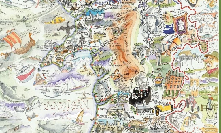 Comical Map Of Wales, Artwork By Tim Bulmer - 1000 Piece Puzzle For Adults, Large Puzzle 66cm X 50cm In Size. Challenging To Complete But Fun And Humorous. Makes A Great Gift For Birthdays [PUZZLE]