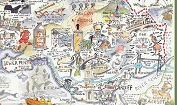 Comical Map Of Wales, Artwork By Tim Bulmer - 1000 Piece Puzzle For Adults, Large Puzzle 66cm X 50cm In Size. Challenging To Complete But Fun And Humorous. Makes A Great Gift For Birthdays [PUZZLE]