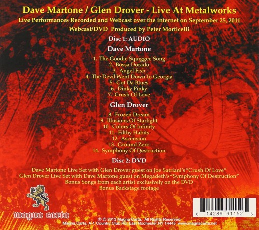 Dave Morton Glen Dover: Live At Metalworks (digipack) [CD]+[DVD]