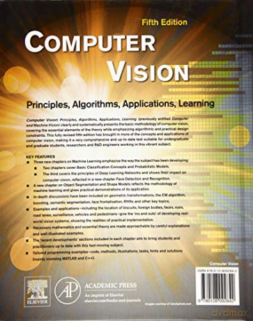 Computer Vision: Principles, Algorithms, Applications, Learning - E. R. Davies [KSIĄŻKA]