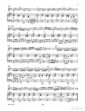 Concertino in the Style of Vivaldi Op. 15 for Violin and Piano: Easy Concerto, 1st and 3rd Position (Edition Peters) - Ferdinand Küchler [KSIĄŻKA]