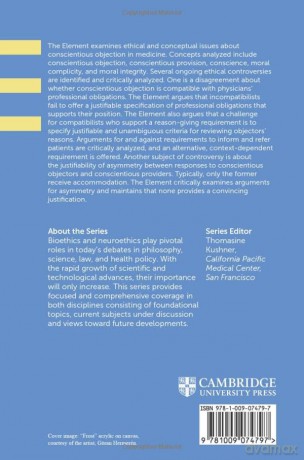 Conscientious Objection in Medicine (Elements in Bioethics and Neuroethics) - Mark Wicclair [KSIĄŻKA]