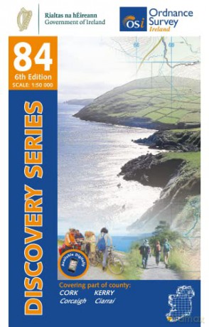 Cork and Kerry Map | Ordnance Survey Ireland | Beara Peninsula | OSI Discovery Series 84 | Ireland | Walks | Hiking | Maps | Adventure (Irish Discovery Series) - Ordnance Survey Ireland [KSIĄŻKA]
