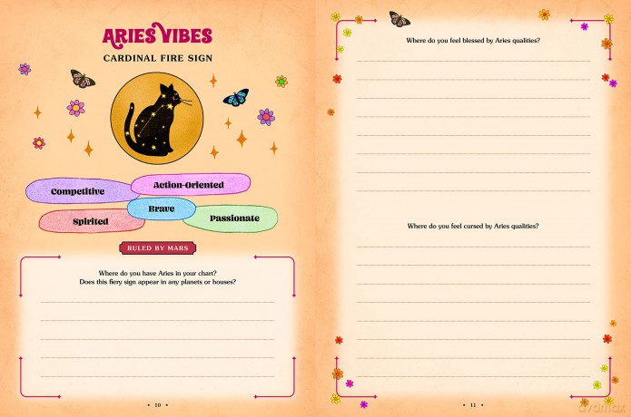 Cosmic Companion Workbook: A Guide for Incorporating Astrology Into Your Life - The Pulp Girls [KALENDARZ]