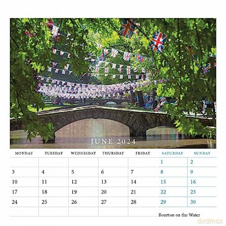 Cotswolds Small Square Calendar - 2024 - Chris Andrews [KALENDARZ]