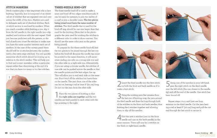 Cozy Knitting: Master basic skills and techniques easily through step-by-step instruction - Kit includes: 164 Yards (150m) of Multicolored Yarn, Two Knitting Needles US 11(8mm), 48-page Project Book - Carri Hammett [KSIĄŻKA]