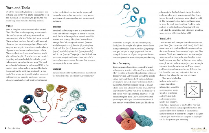 Cozy Knitting: Master basic skills and techniques easily through step-by-step instruction - Kit includes: 164 Yards (150m) of Multicolored Yarn, Two Knitting Needles US 11(8mm), 48-page Project Book - Carri Hammett [KSIĄŻKA]