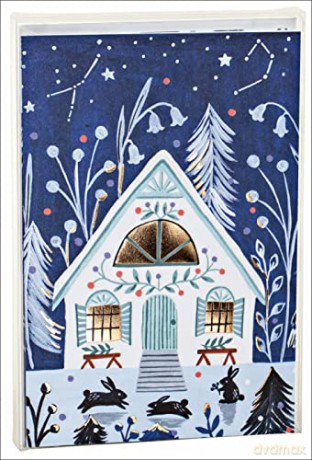 Cozy Winter Cabin Big Notecard Set - Flora Waycott [KSIĄŻKA]