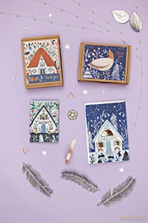 Cozy Winter Cabin Big Notecard Set - Flora Waycott [KSIĄŻKA]