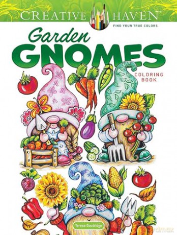 Creative Haven Garden Gnomes Coloring Book (Adult Coloring Books: Fantasy) - Teresa Goodridge [KSIĄŻKA]