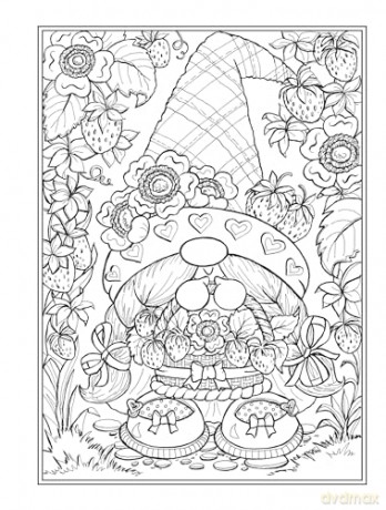 Creative Haven Garden Gnomes Coloring Book (Adult Coloring Books: Fantasy) - Teresa Goodridge [KSIĄŻKA]
