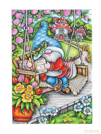 Creative Haven Garden Gnomes Coloring Book (Adult Coloring Books: Fantasy) - Teresa Goodridge [KSIĄŻKA]