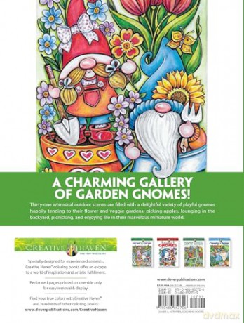 Creative Haven Garden Gnomes Coloring Book (Adult Coloring Books: Fantasy) - Teresa Goodridge [KSIĄŻKA]