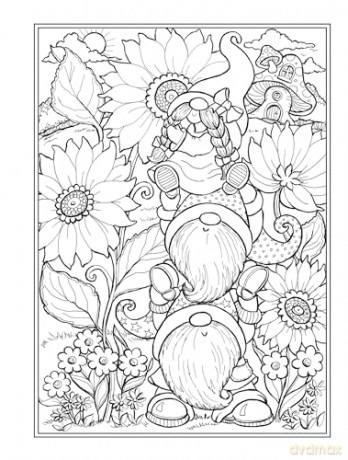 Creative Haven Garden Gnomes Coloring Book (Adult Coloring Books: Fantasy) - Teresa Goodridge [KSIĄŻKA]