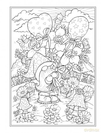 Creative Haven Garden Gnomes Coloring Book (Adult Coloring Books: Fantasy) - Teresa Goodridge [KSIĄŻKA]