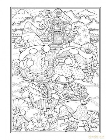 Creative Haven Garden Gnomes Coloring Book (Adult Coloring Books: Fantasy) - Teresa Goodridge [KSIĄŻKA]