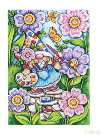 Creative Haven Garden Gnomes Coloring Book (Adult Coloring Books: Fantasy) - Teresa Goodridge [KSIĄŻKA]