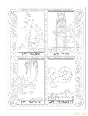 Creative Haven Tarot Coloring Book - Marty Noble [KSIĄŻKA]