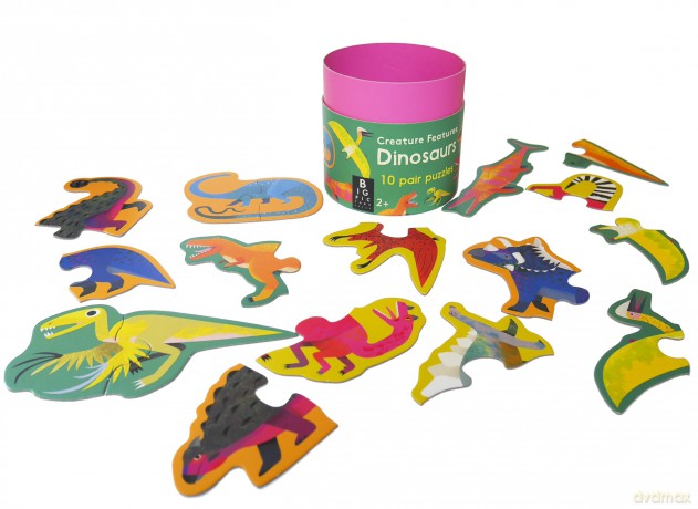 Creature Features: Dinosaurs: A Pair Puzzle - Natasha Durley [KSIĄŻKA]