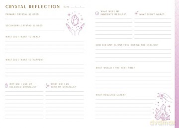 Crystal Healing Reflection Journal (Healing Crystals, Self-Care Journal) - Uma Silbey [KSIĄŻKA]