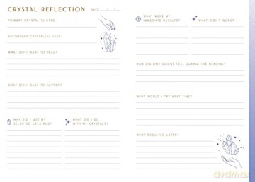 Crystal Healing Reflection Journal (Healing Crystals, Self-Care Journal) - Uma Silbey [KSIĄŻKA]